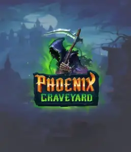 An immersive view of ELK Studios' Phoenix Graveyard slot, with its hauntingly beautiful graveyard and phoenix symbols. Displayed in this image is the slot's unique expanding reel feature, enhanced by its beautifully crafted symbols and supernatural theme. The artwork conveys the game's mythological story of resurrection, making it enticing for those interested in mythology.