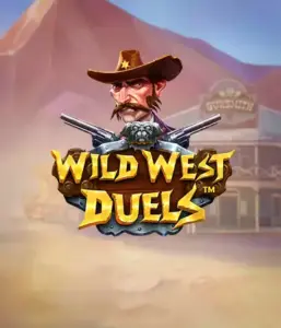  Immerse yourself in the wild world of "Wild West Duels" by Pragmatic Play, featuring a tough gunslinger ready for a showdown. The image shows a fierce cowboy with crossed pistols, set against a dusty Western town. His focused expression and authentic attire embody the spirit of the Old West. The game's title is clearly displayed in a rustic font, adding to the adventurous theme. 